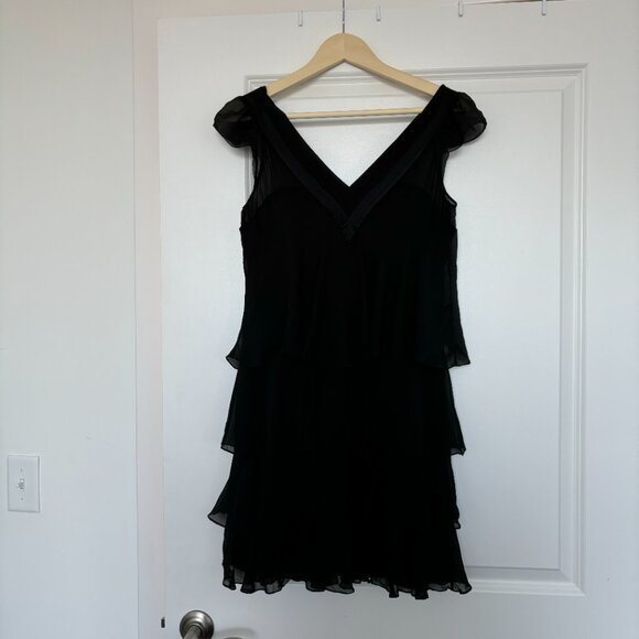 REBECCA TAYLOR BEADED SILK DRESS SZ - Picture 4 of 6